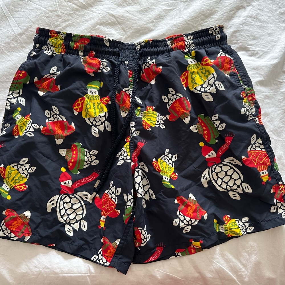 Vilebrequin swimming trunks.